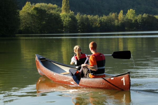 Kanufahrt auf dem Stausee