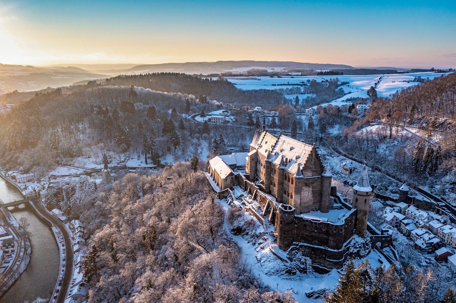 Château de Vianden dans la neige